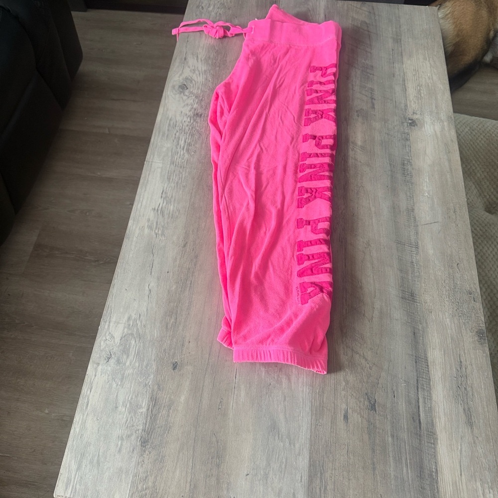 PINK Victoria's Secret Vibrant Pink Sweatpants